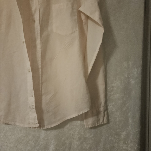 BLOUSE Frank and Eileen Peach Voile Shirt Size XS - Picture 6 of 7